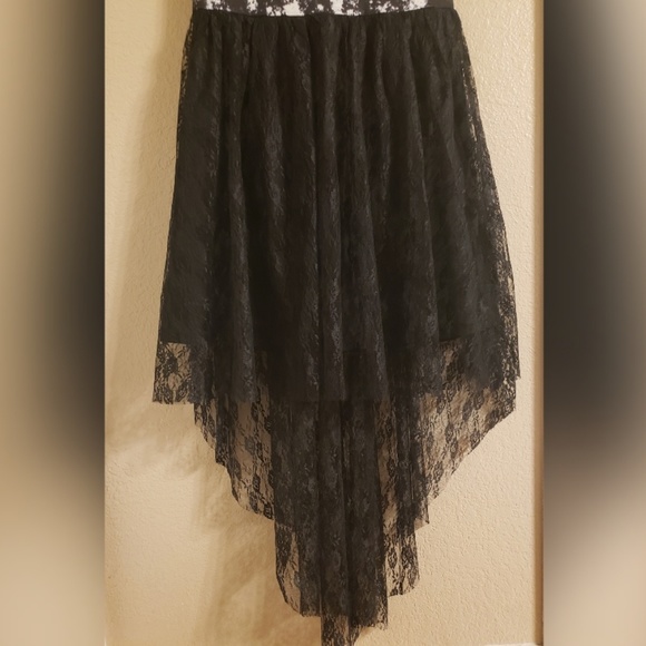 Cat Printed Lace Panel Sleeveless Dress - Picture 6 of 8